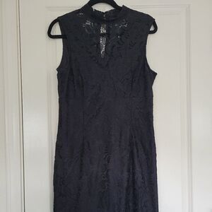 ‎EnFocus Studio Size 14 Lace Overlay Sheath Midi Dress